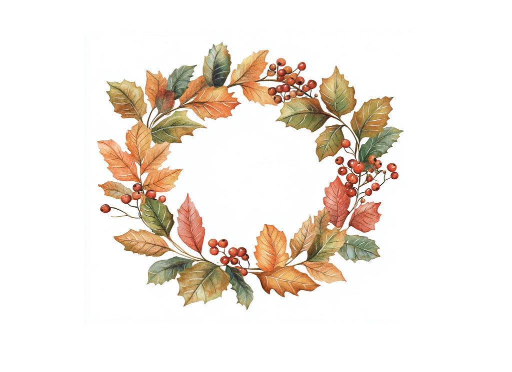 Autumn Wreath Clipart Bundle