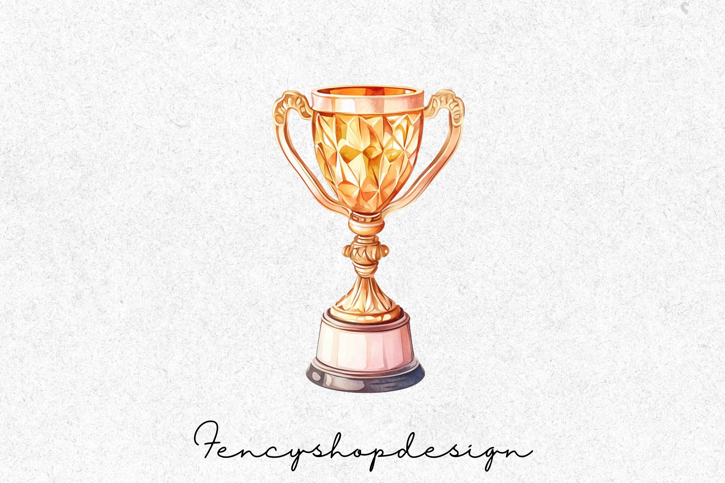 Golden Trophy Clipart Bundle