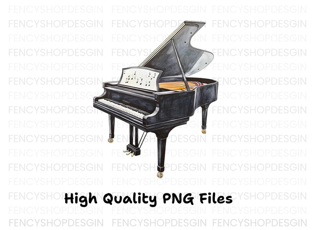 Elegant Grand Piano Clipart Bundle