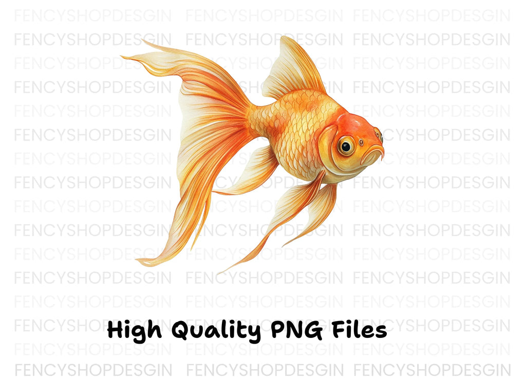 Elegant Goldfish Clipart Bundle