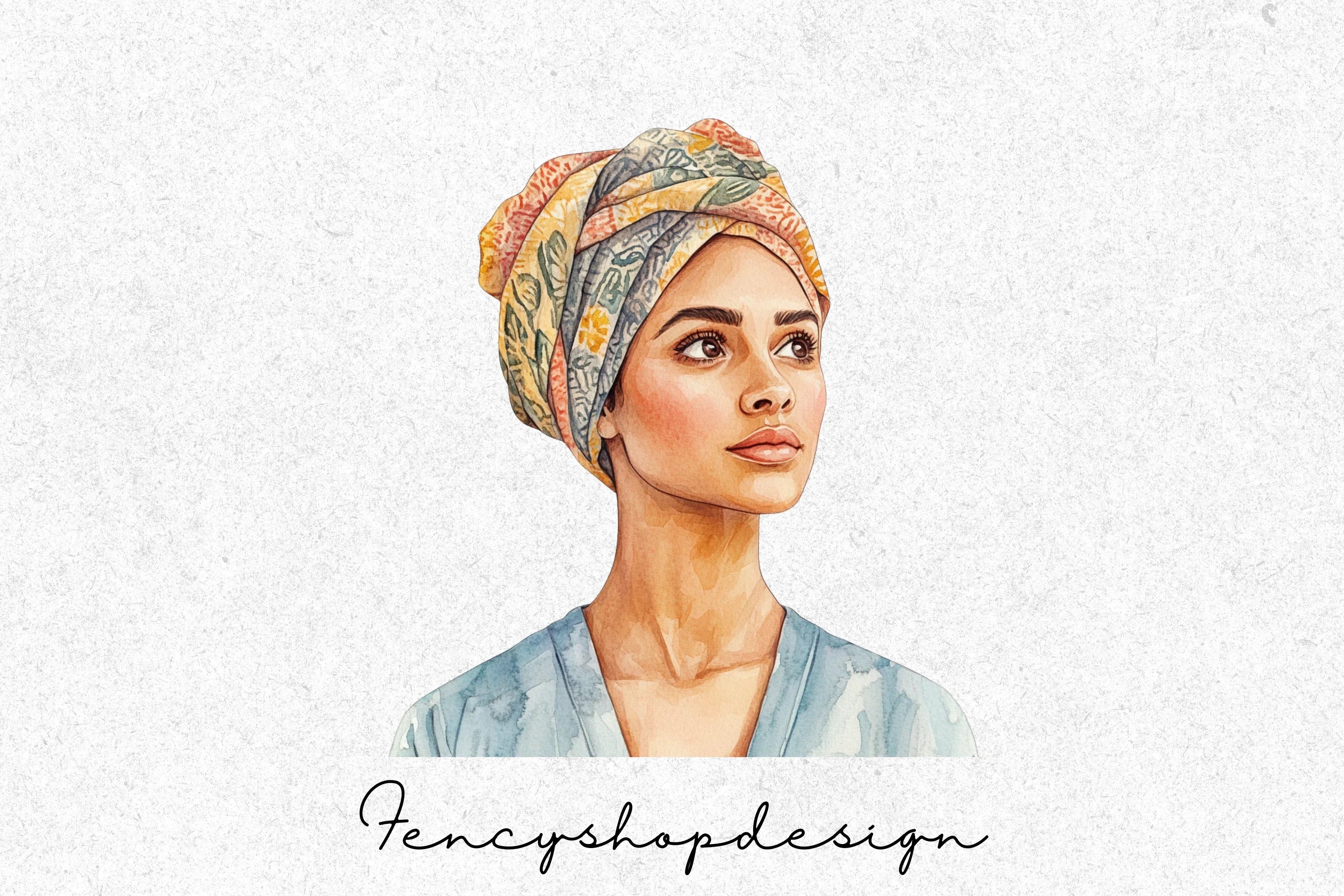 Diverse Women Turban Clipart Bundle