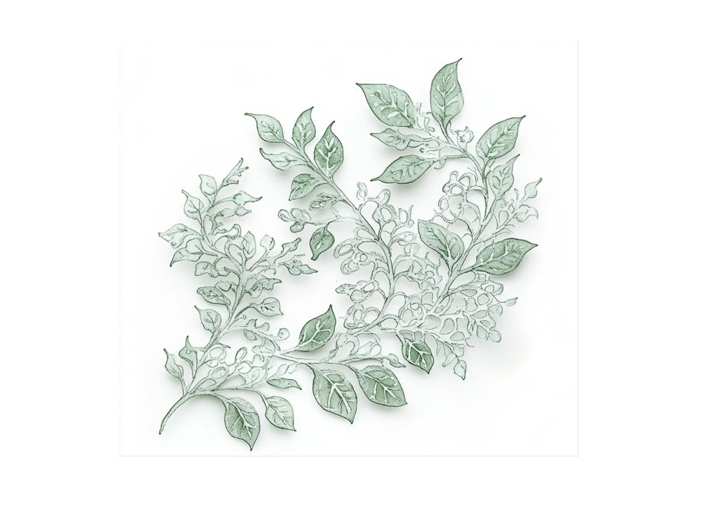 Green Leafy Vines and Floral Clipart Bundle
