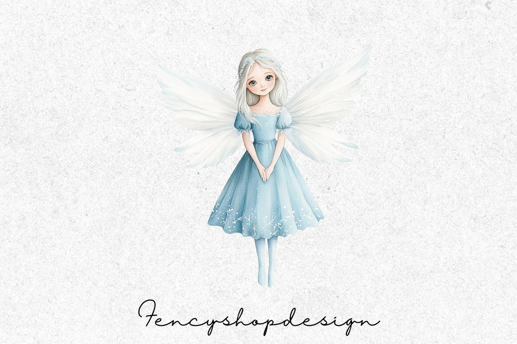 Blue Fairy Clipart Bundle