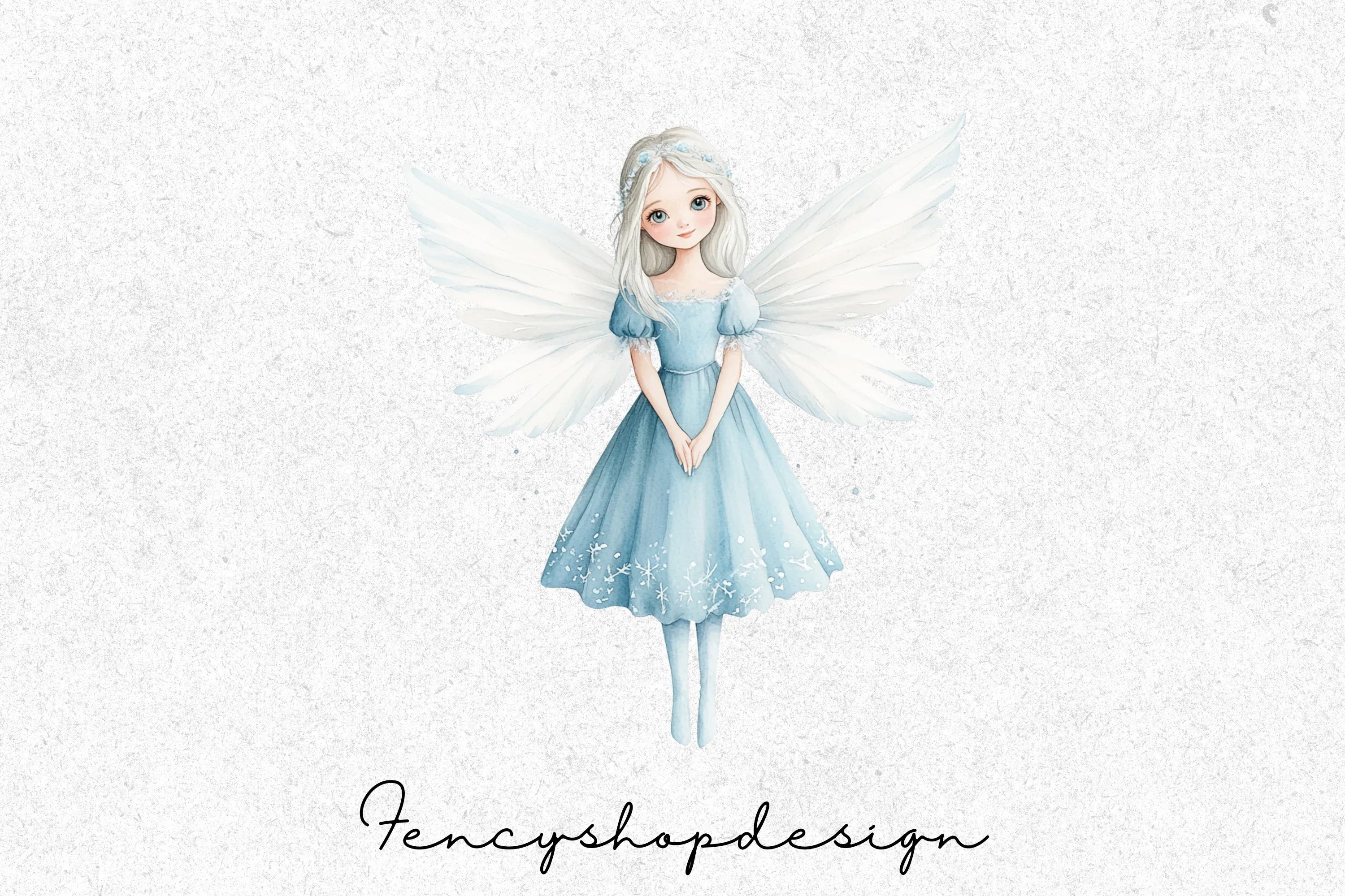 Blue Fairy Clipart Bundle