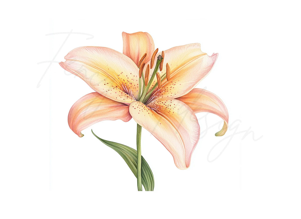 Elegant Lily Flower Clipart Bundle
