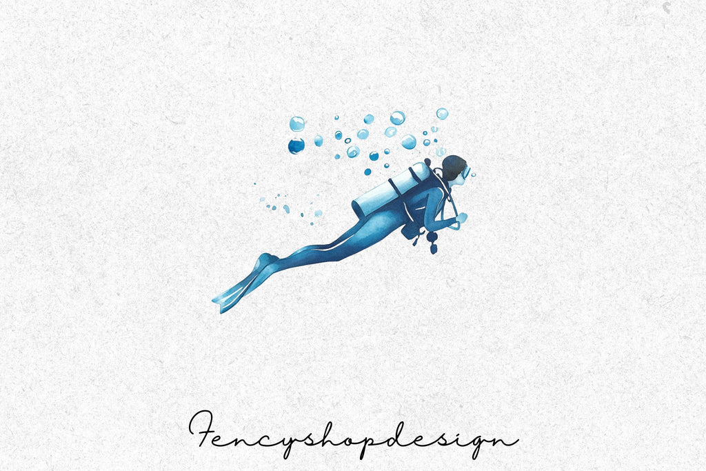 Scuba Diver Clipart Bundle