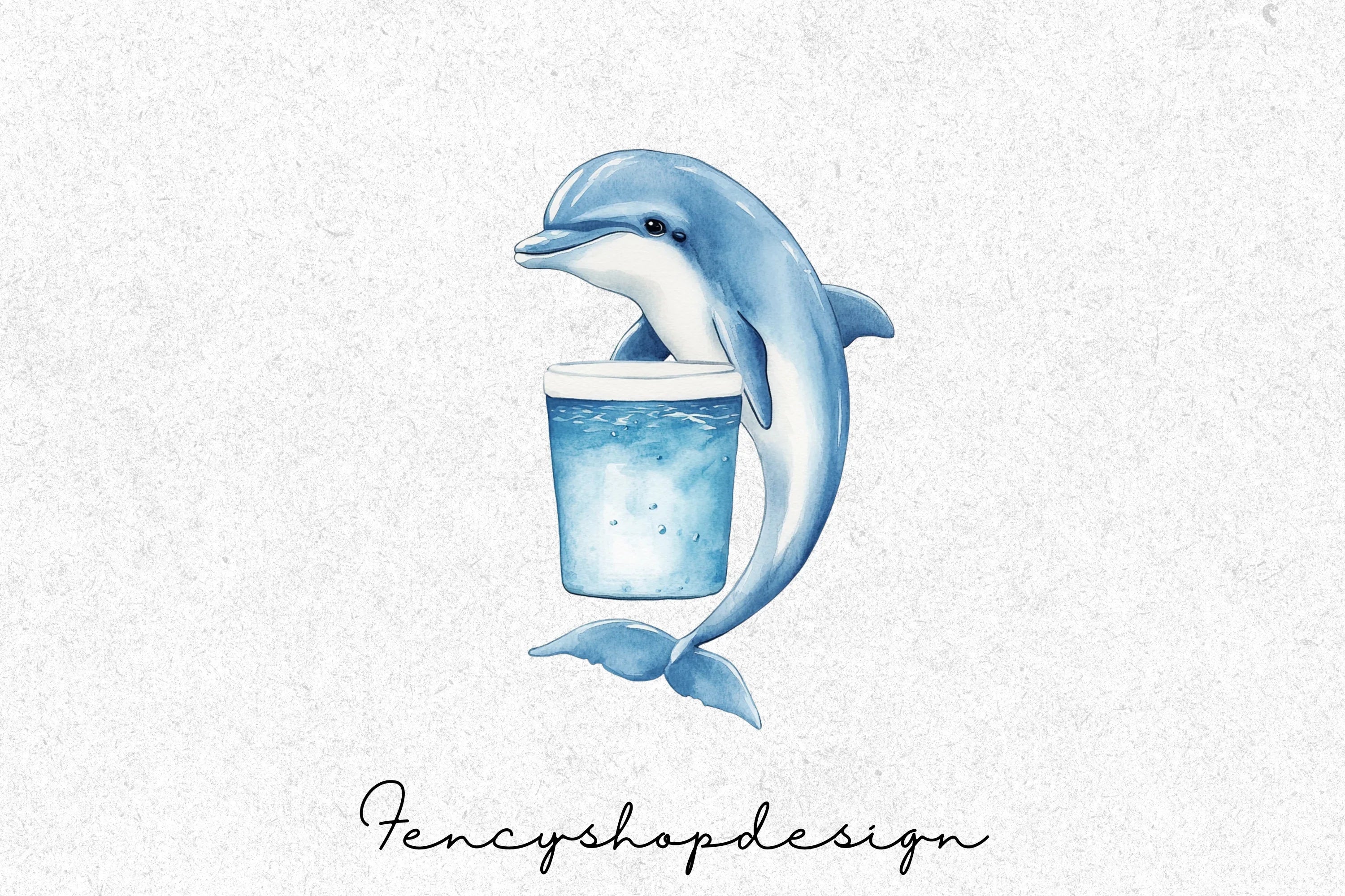 Dolphin Tumbler Clipart Bundle