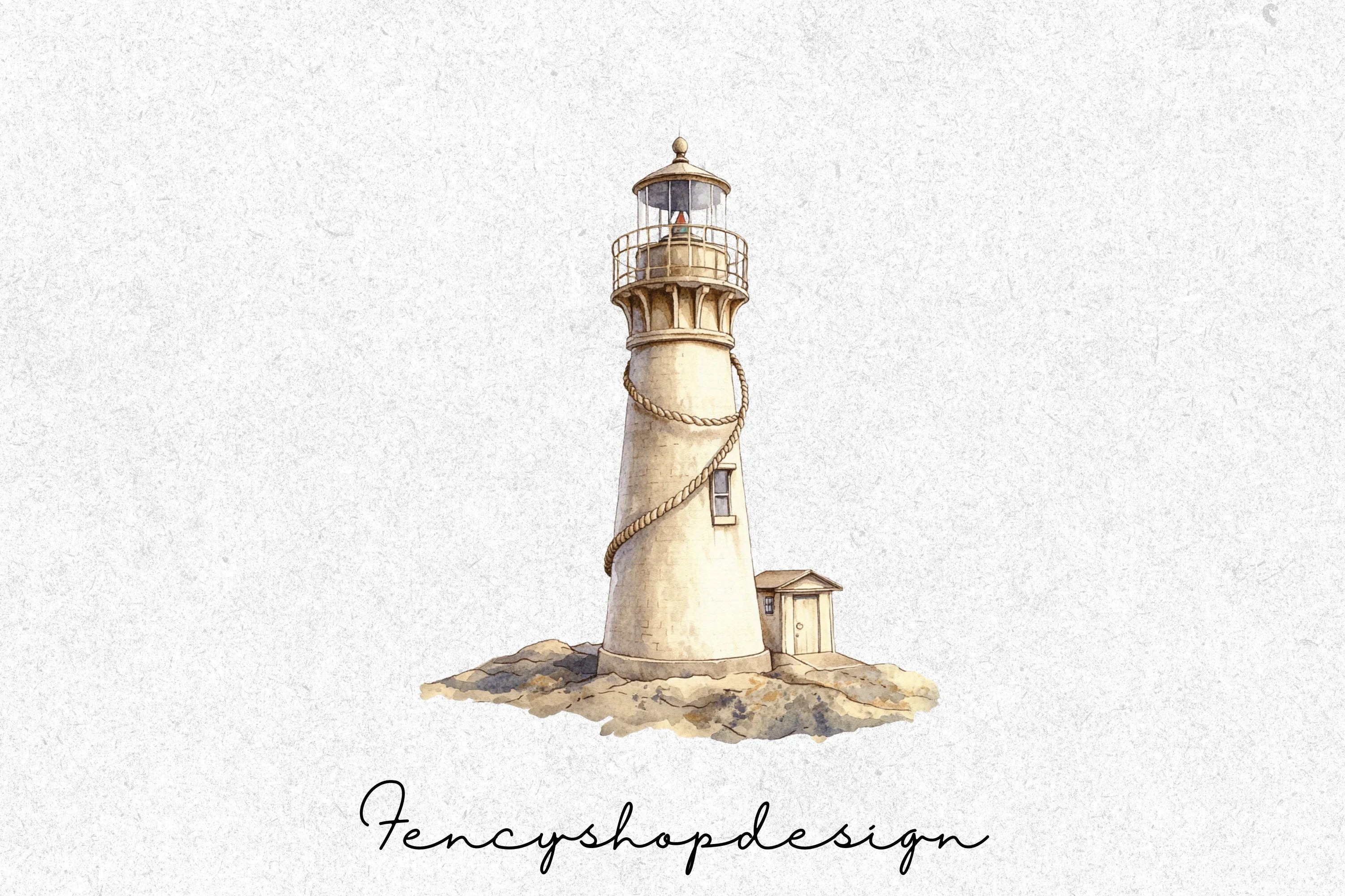 Rustic Lighthouse Clipart Bundle