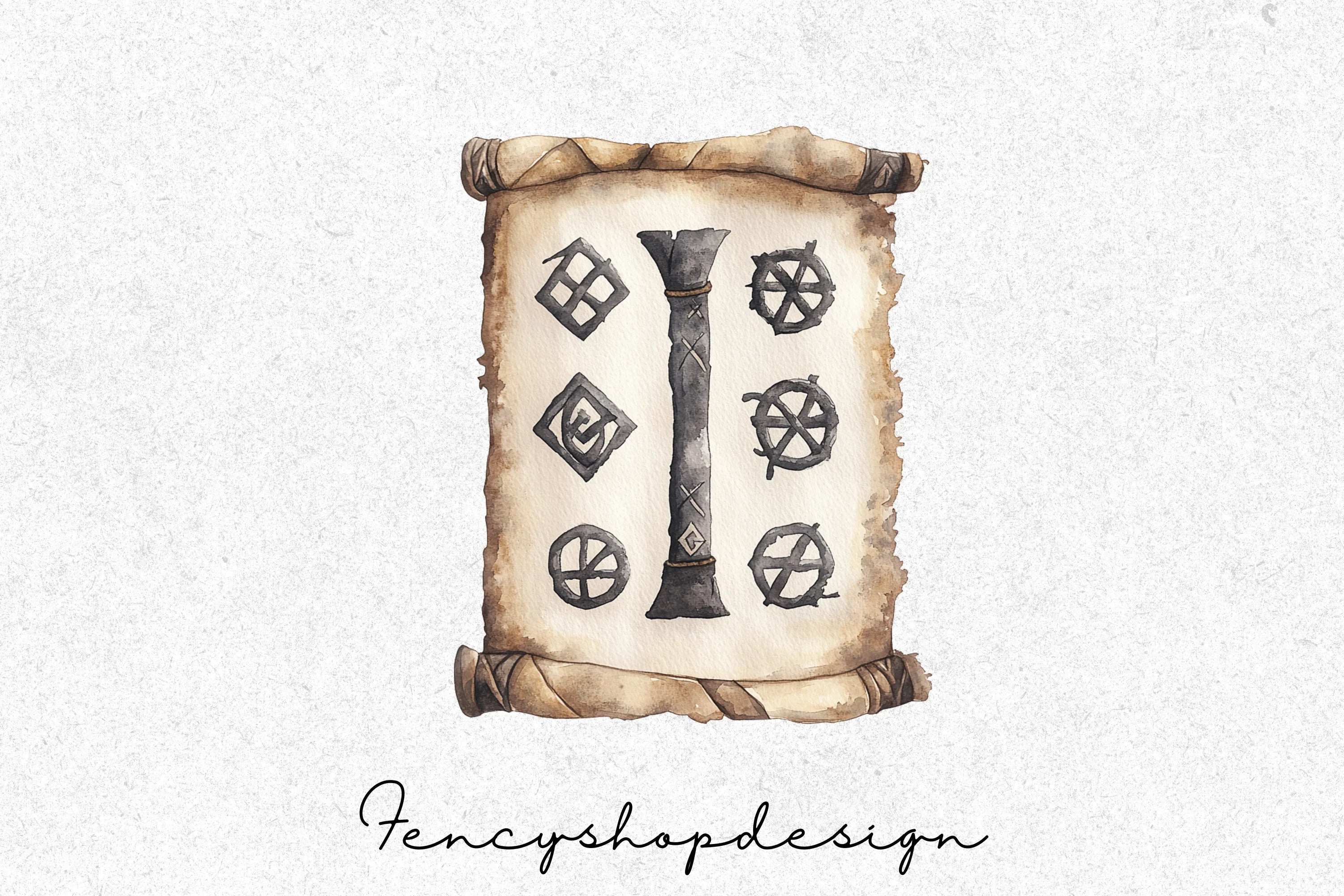 Ancient Mystical Symbols Clipart Bundle