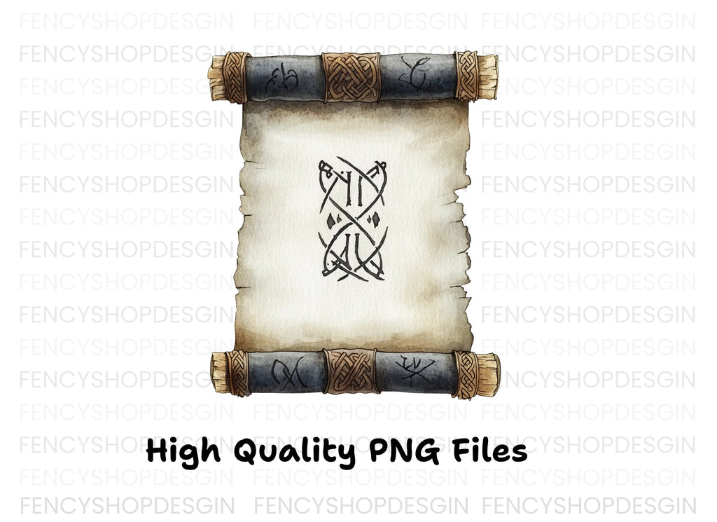 Viking Scroll Runic Symbol Clipart Bundle