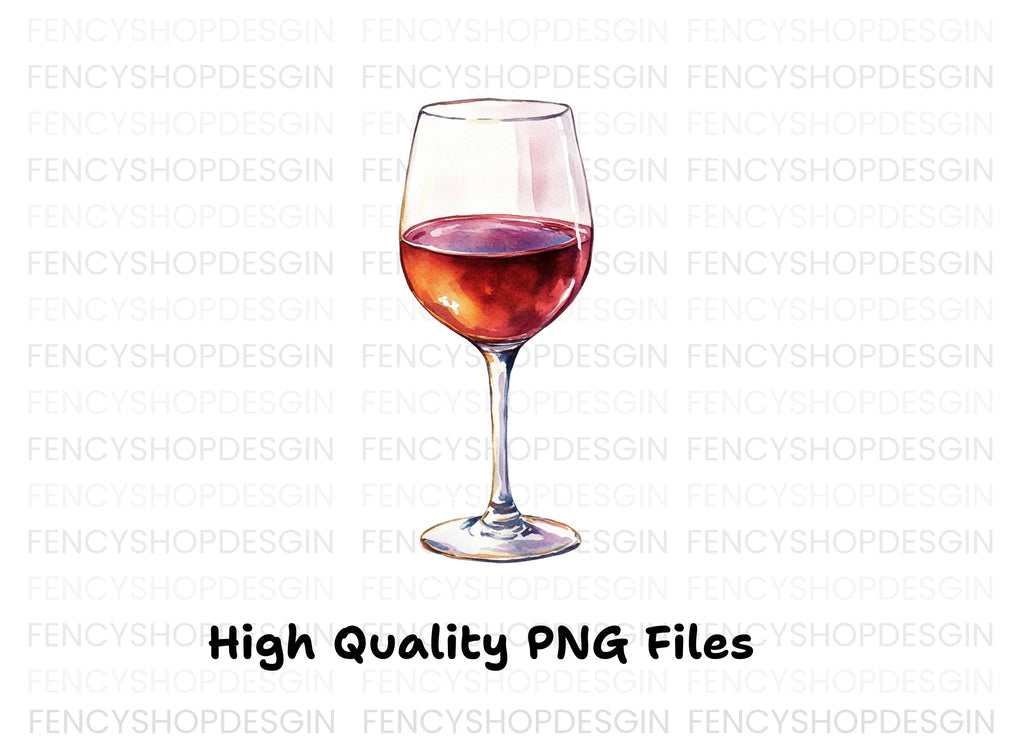 Wine Glasses Clipart Bundle