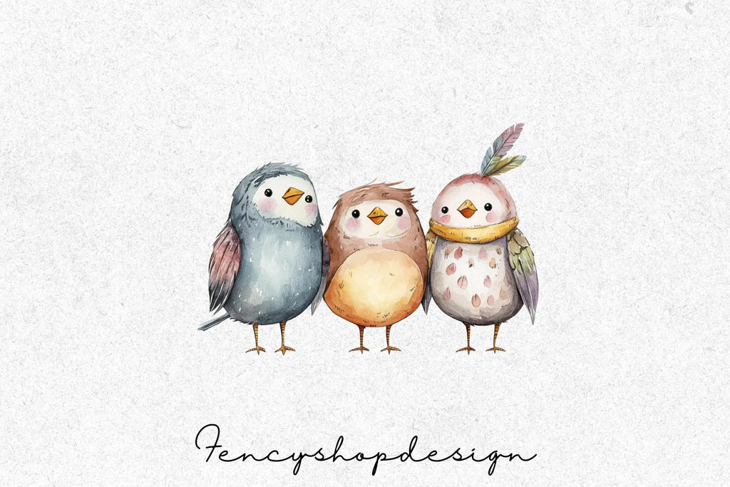 Cute Baby Bird Clipart Bundle