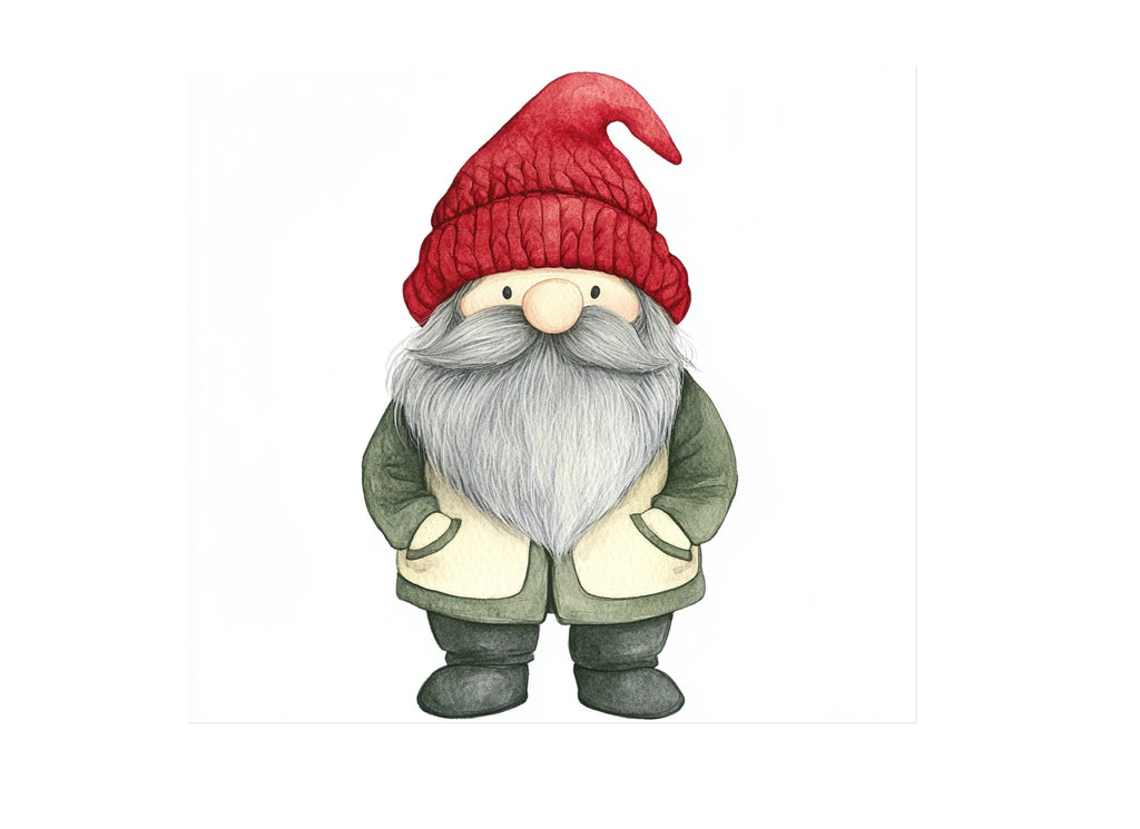 Festive Red Hat Gnomes Clipart Bundle