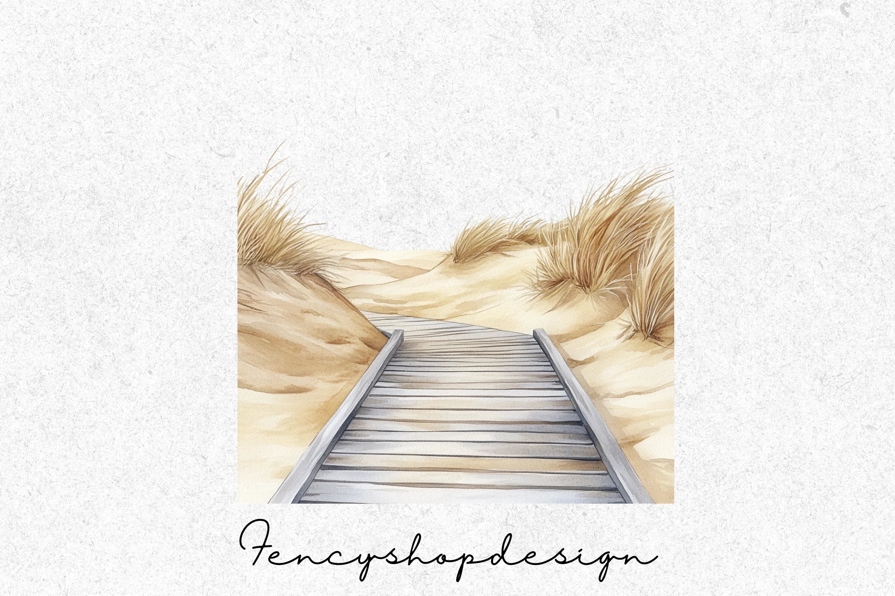 Beach Boardwalk Clipart Bundle