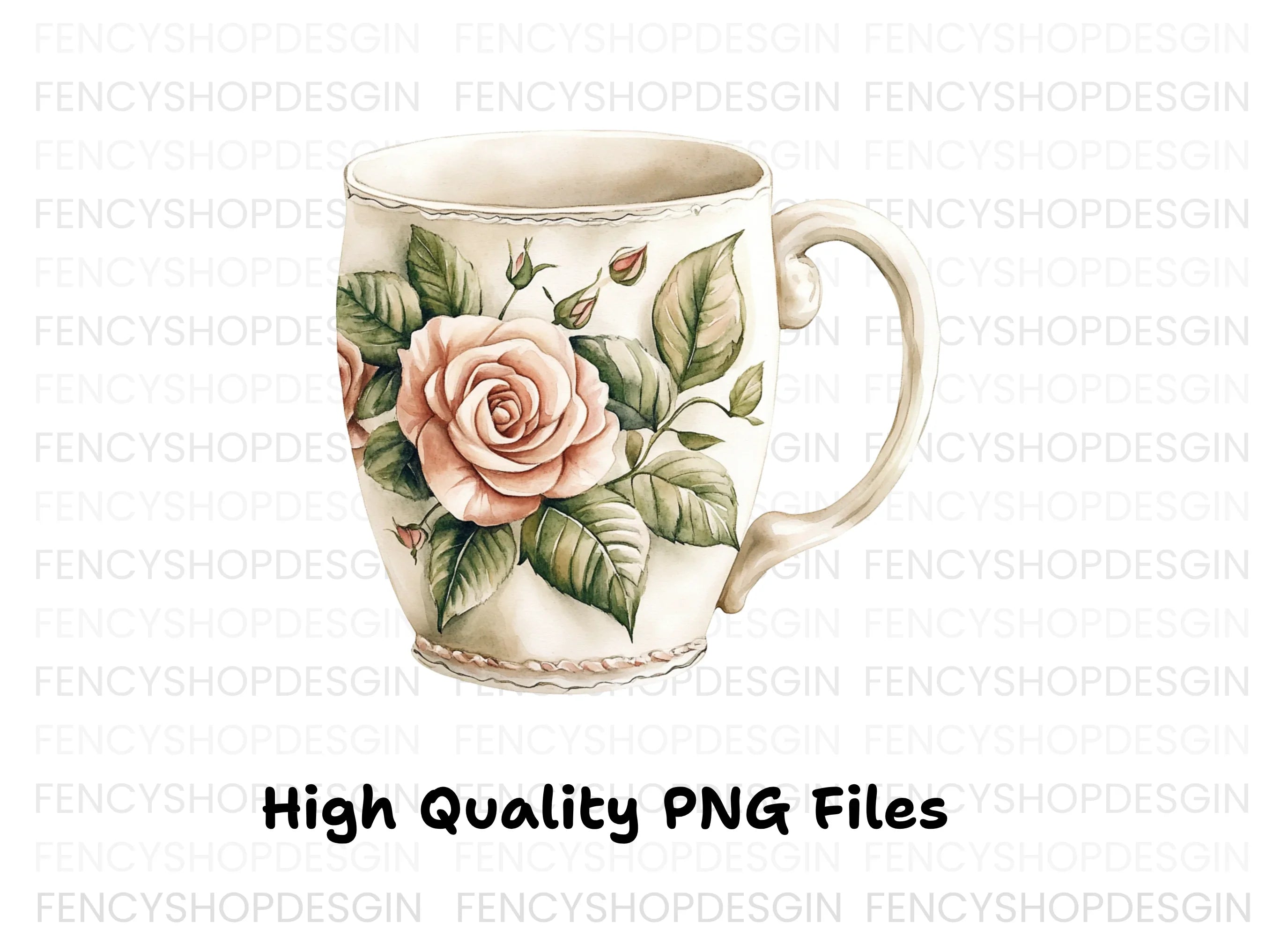 Elegant Rose Floral Clipart Bundle
