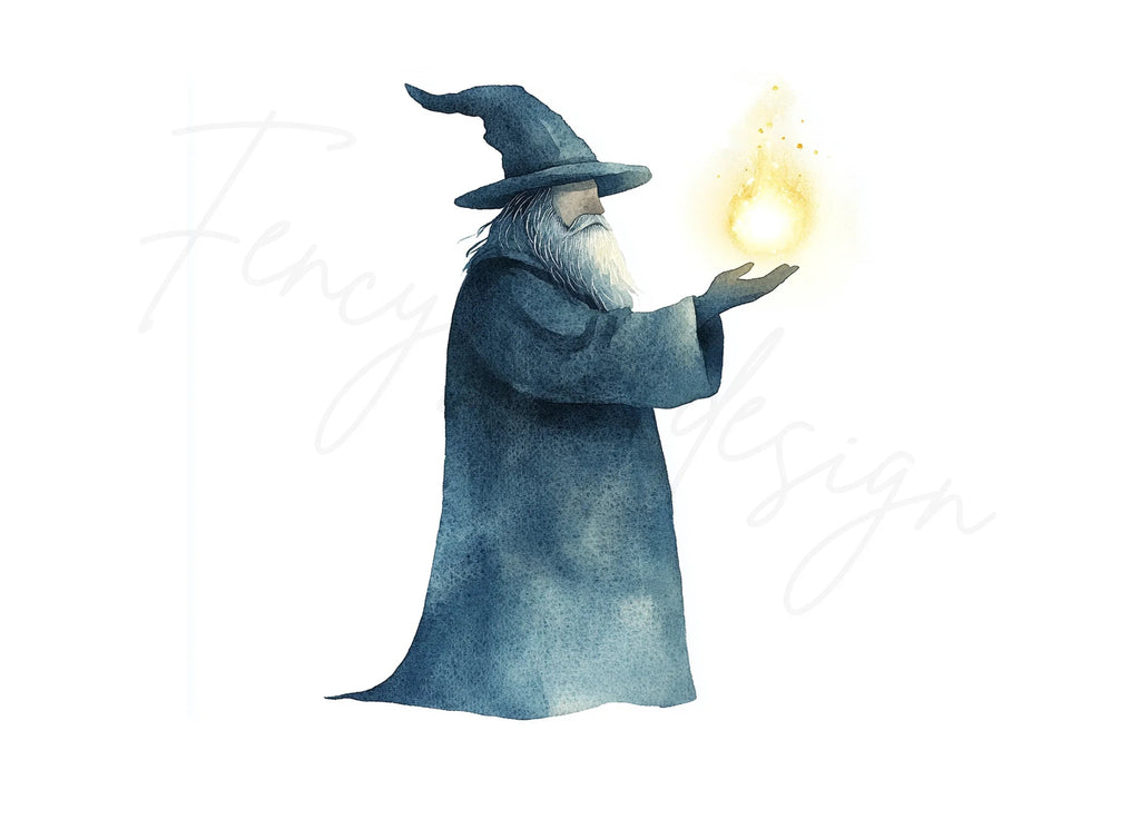 Wizard with Magic Orb Clipart Bundle