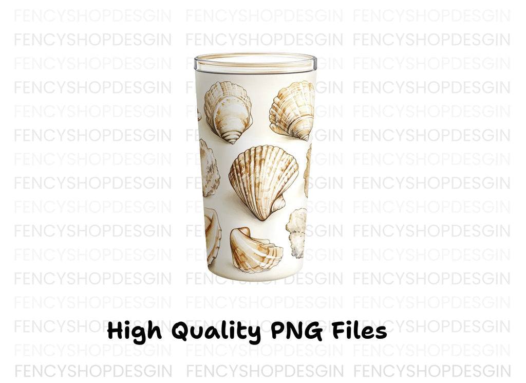 Seashells Tumbler Clipart Bundle