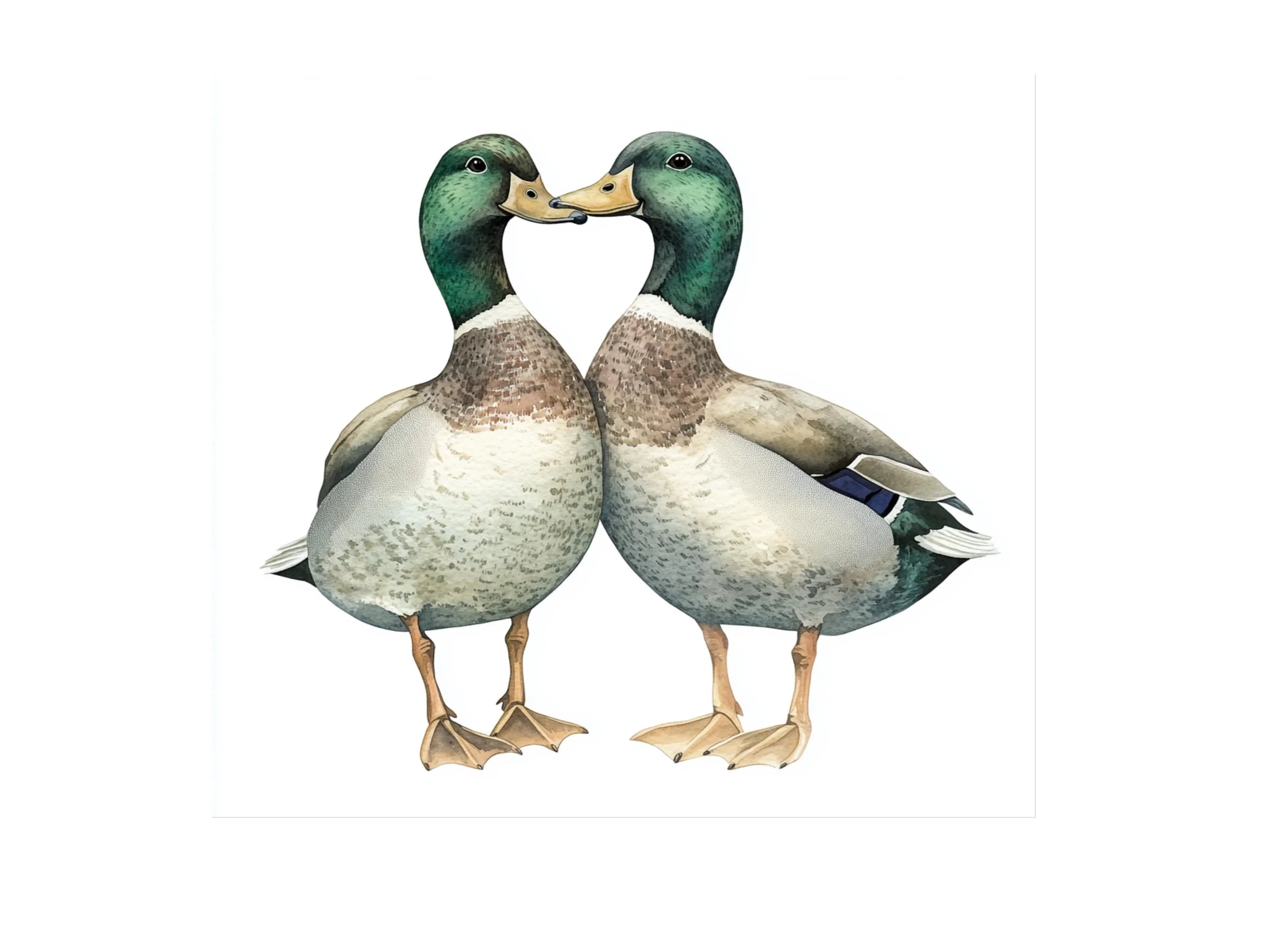 Mallard Duck Pair Clipart Bundle
