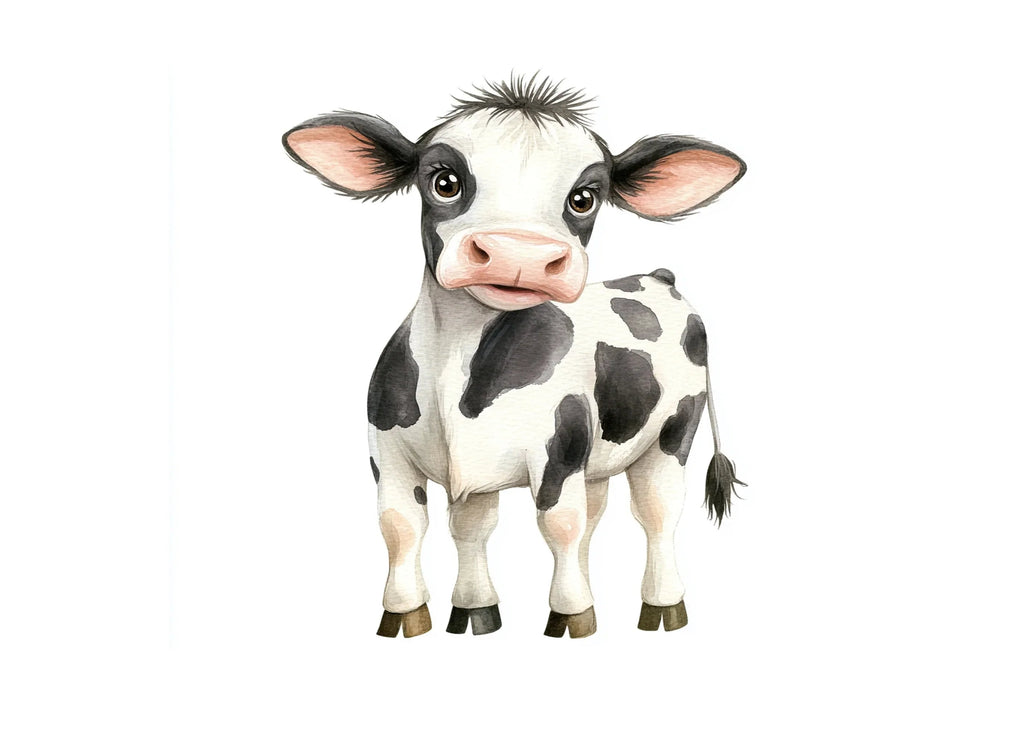 Cute Baby Cow Clipart Bundle