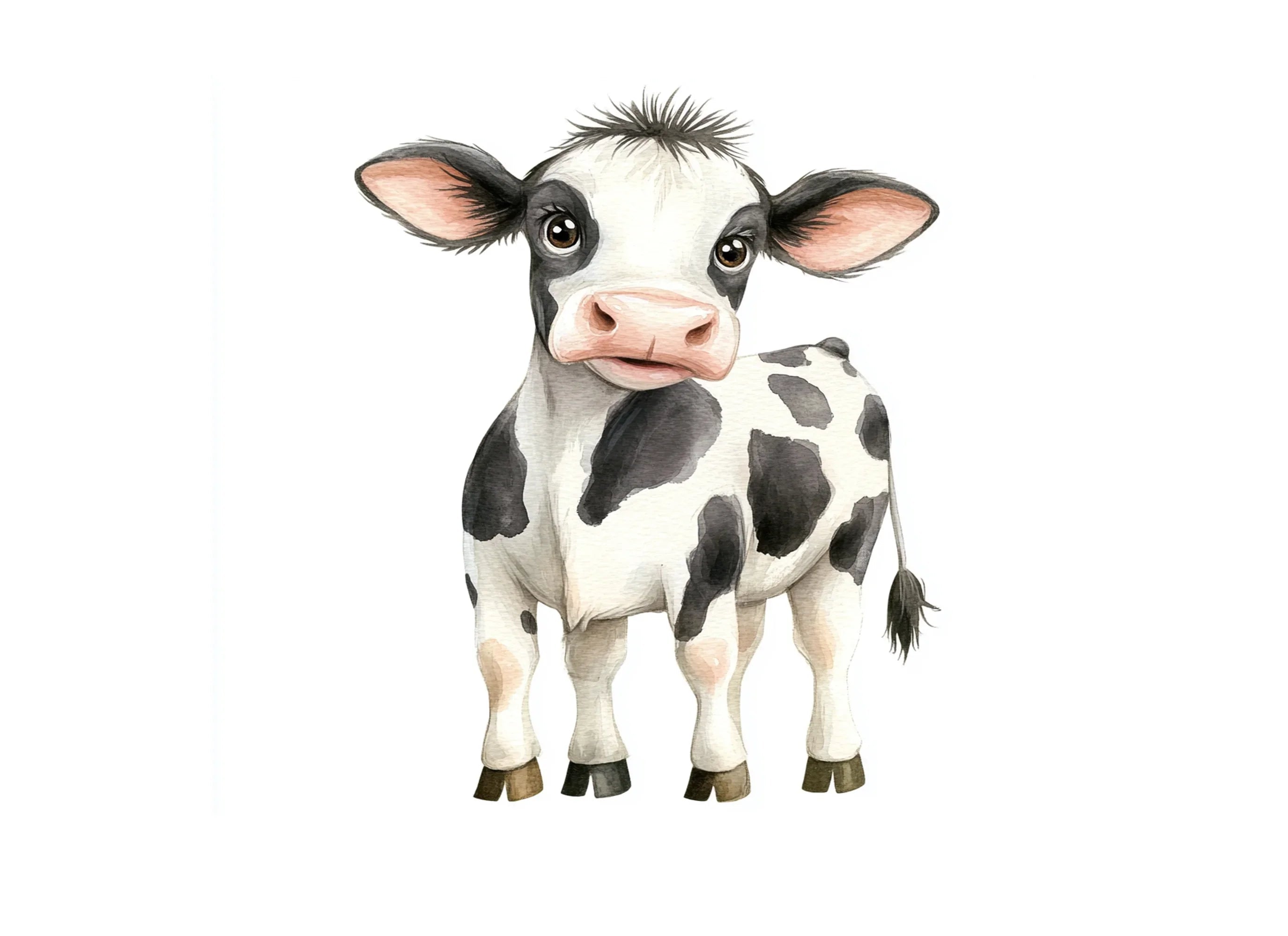 Cute Baby Cow Clipart Bundle