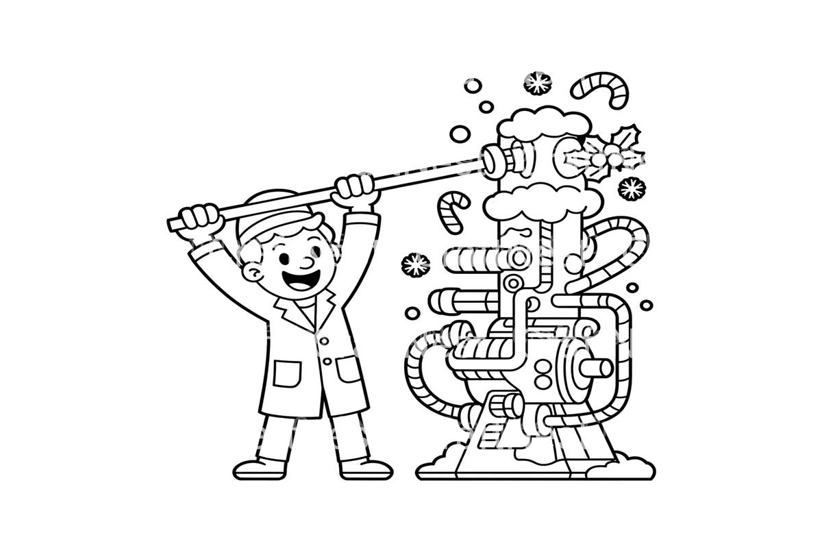 Winter Science Fun Coloring Books