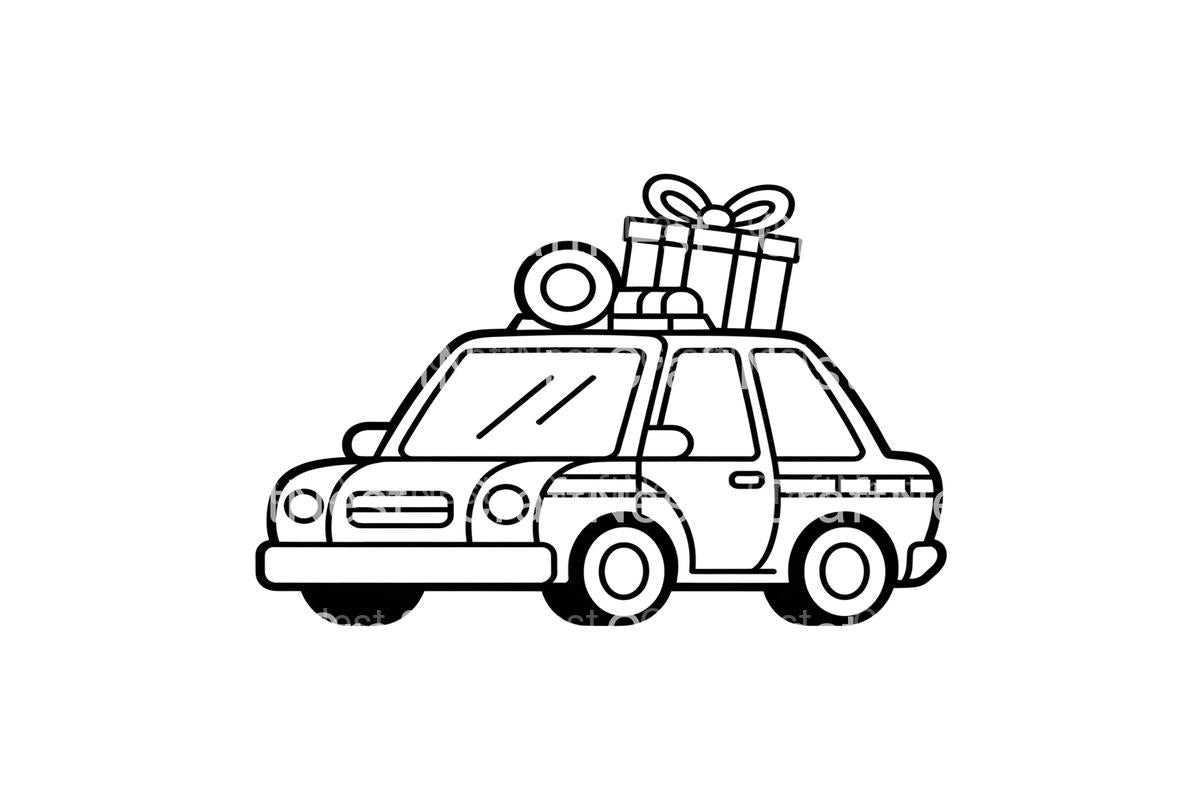 Cars with Gifts Coloring Books