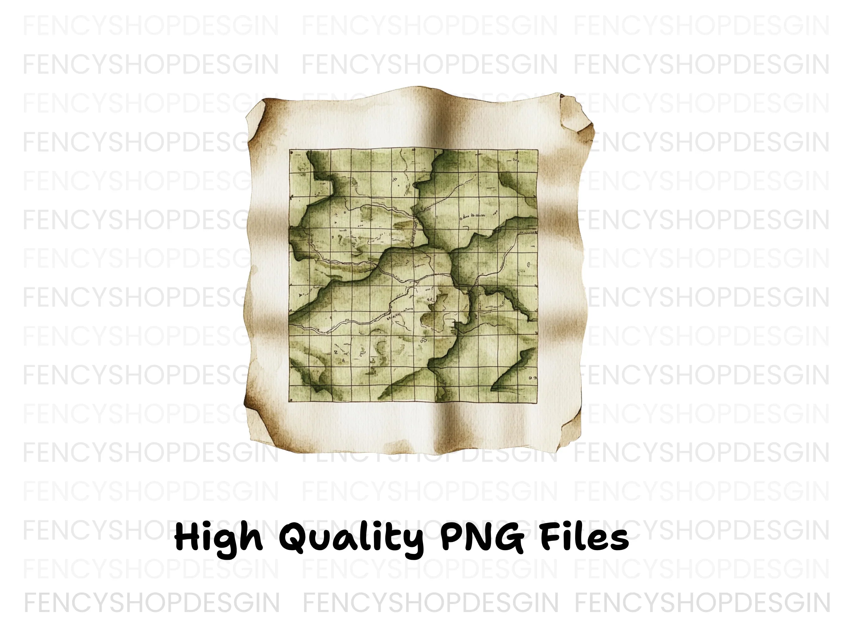 Vintage Treasure Map Clipart Bundle