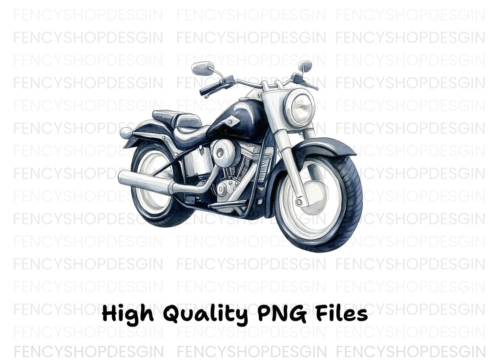 Classic Motorcycle Clipart Bundle