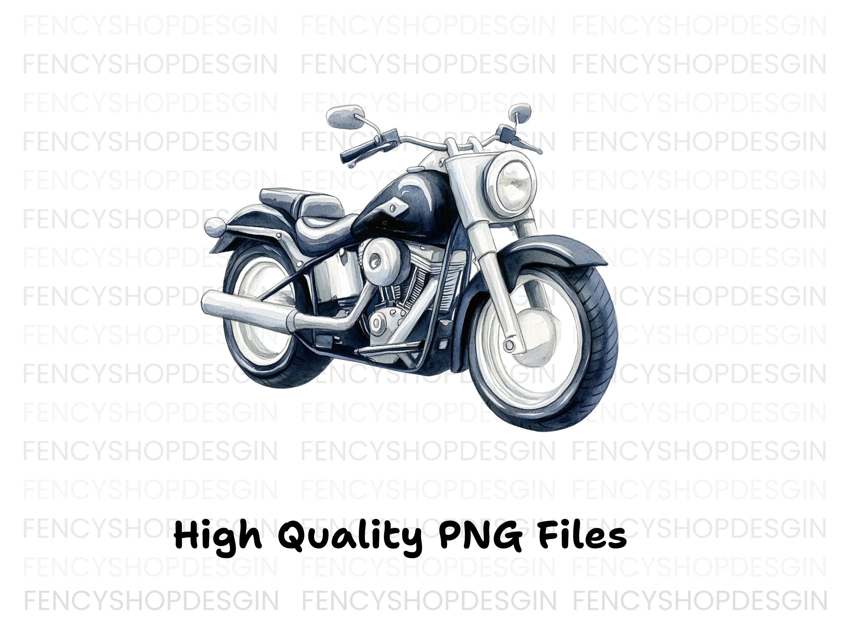 Classic Motorcycle Clipart Bundle