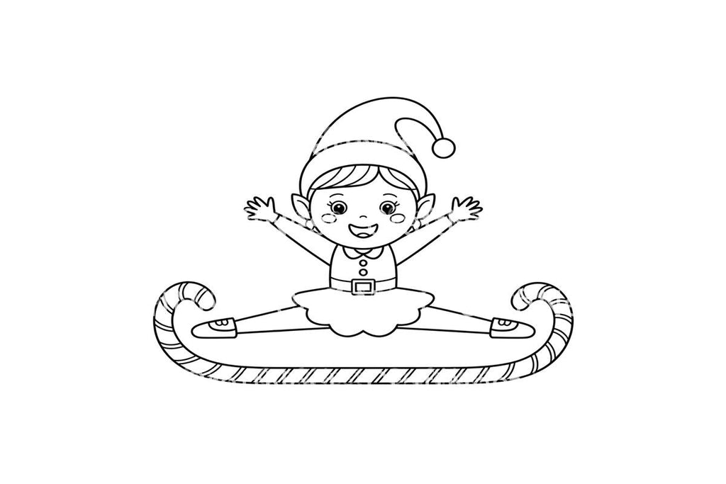 Christmas Elf Ballerina Coloring Books