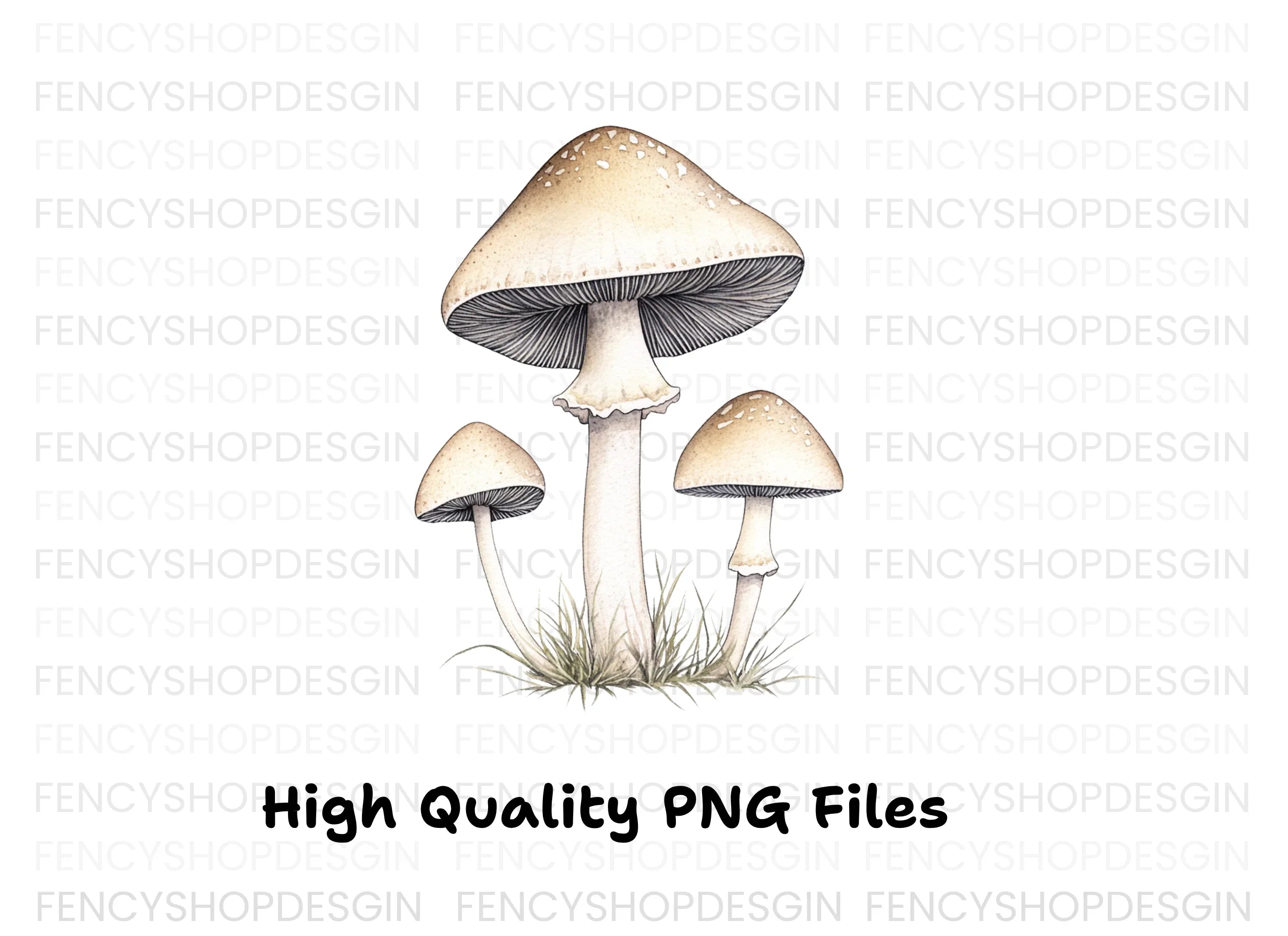 Forest Mushroom Clipart Bundle