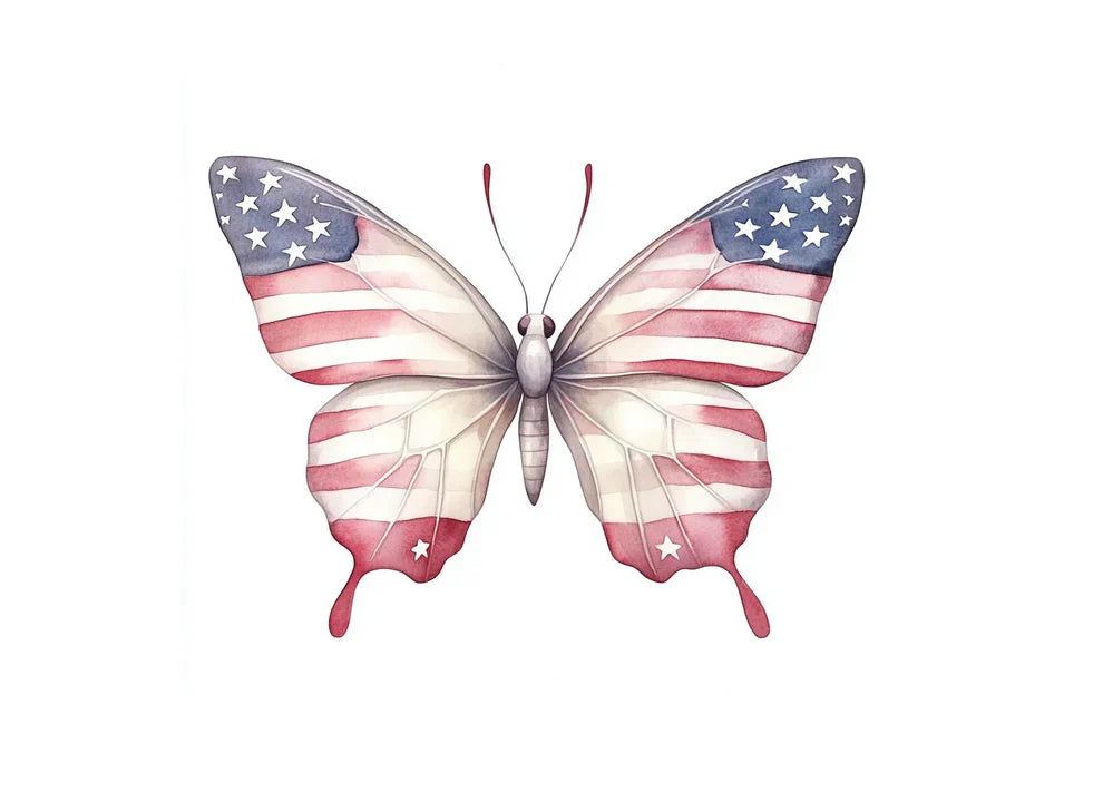 Patriotic Butterfly Clipart Bundle
