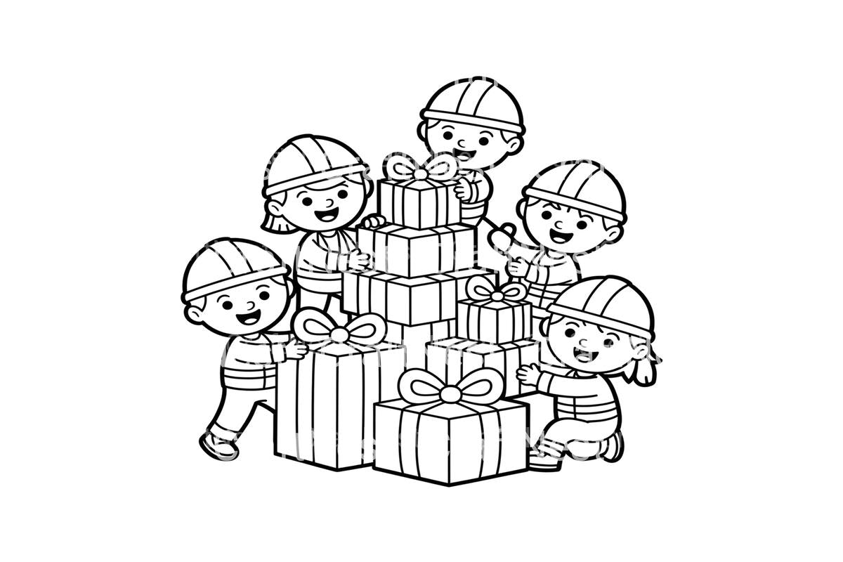 Kids With Gifts Coloring Books