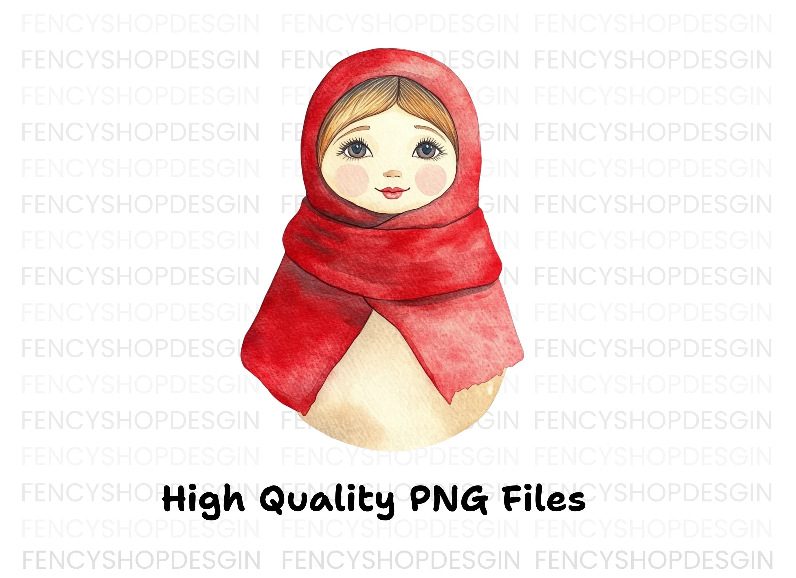 Cute Matryoshka Dolls Clipart Bundle