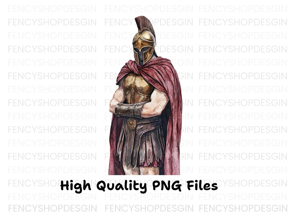 Spartan Warrior Illustration Clipart Bundle