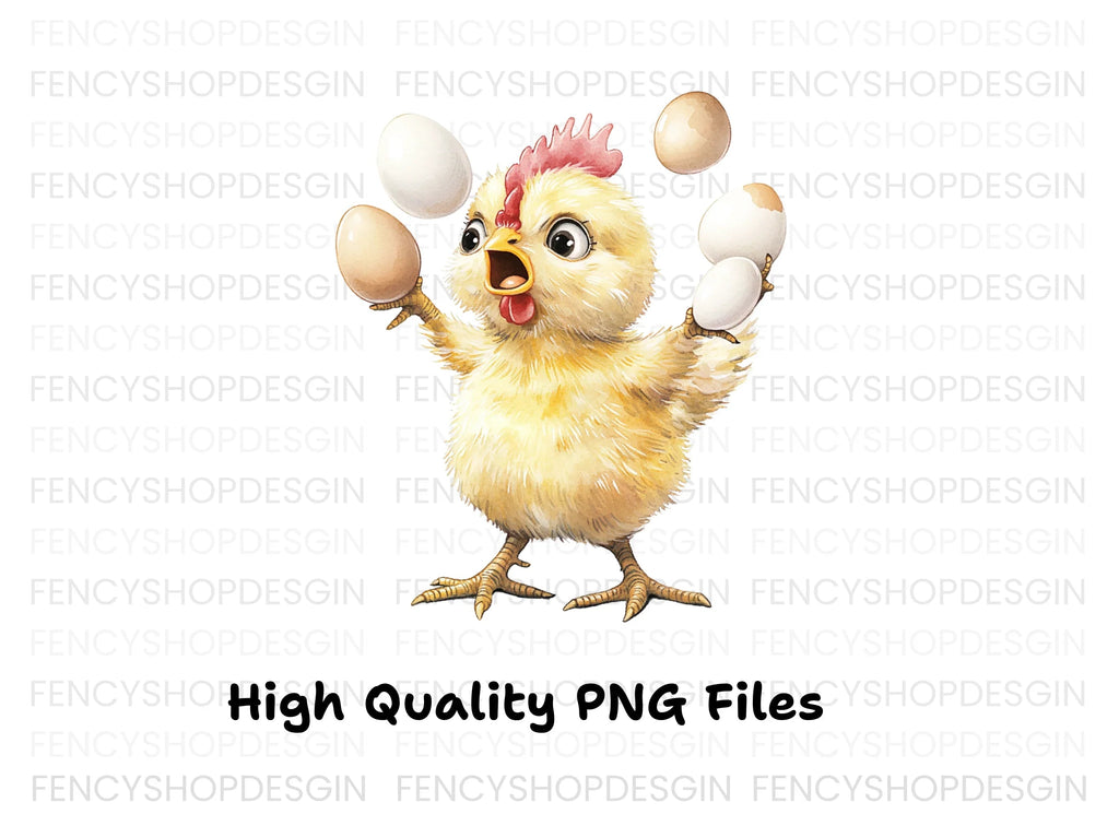 Cute Chicks with Eggs Clipart Bundle