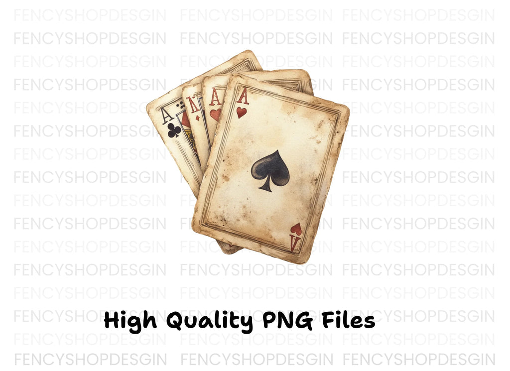 Aces Playing Cards Clipart Bundle