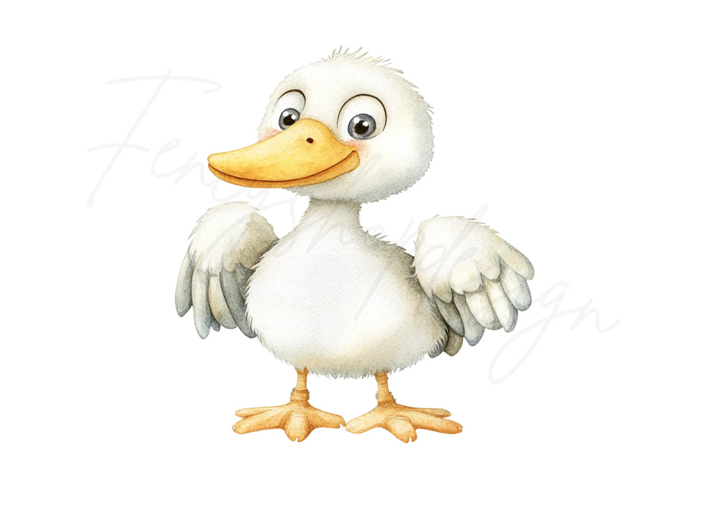 Adorable White Bird Clipart Bundle