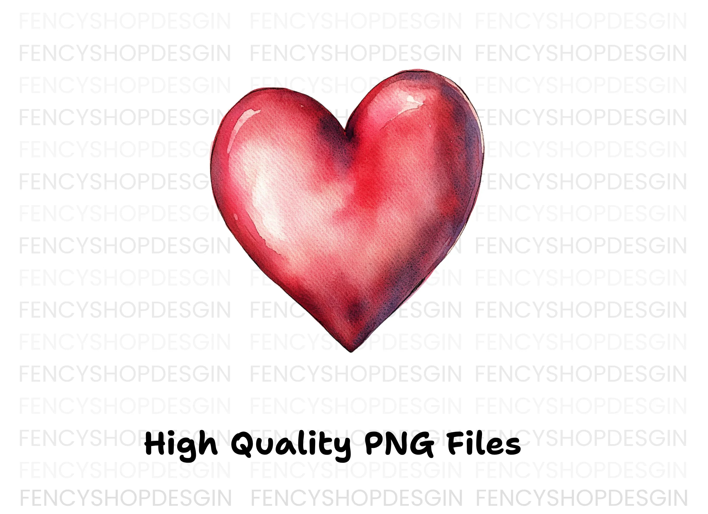 Red Hearts Clipart Bundle