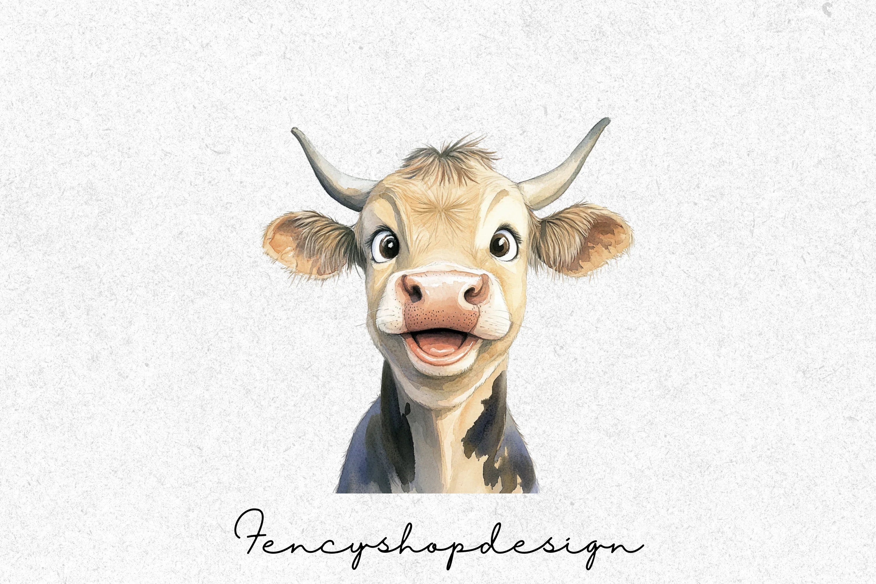 Adorable Farm Animal Cow Clipart Bundle