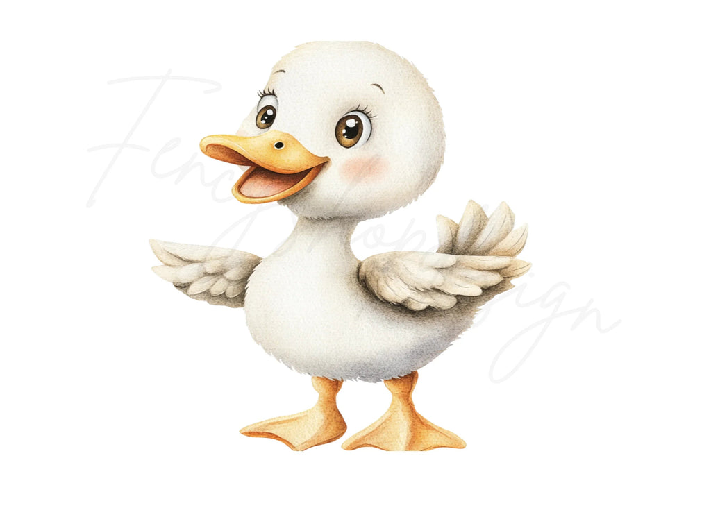 Cute Baby Ducklings Clipart Bundle