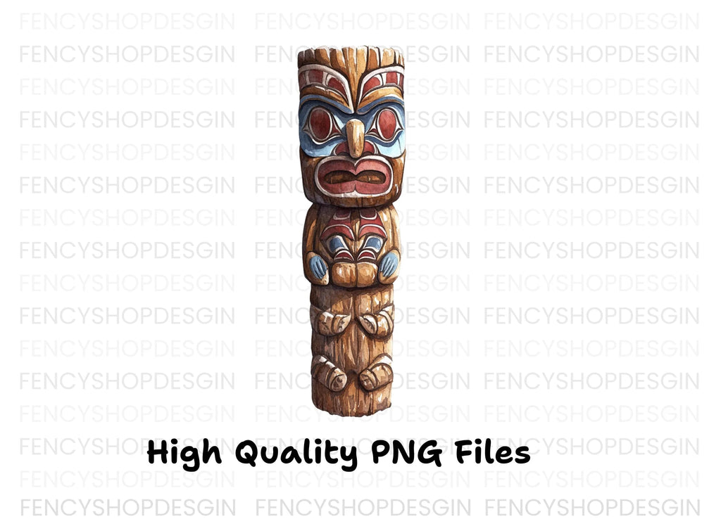 Traditional Totem Pole Clipart Bundle