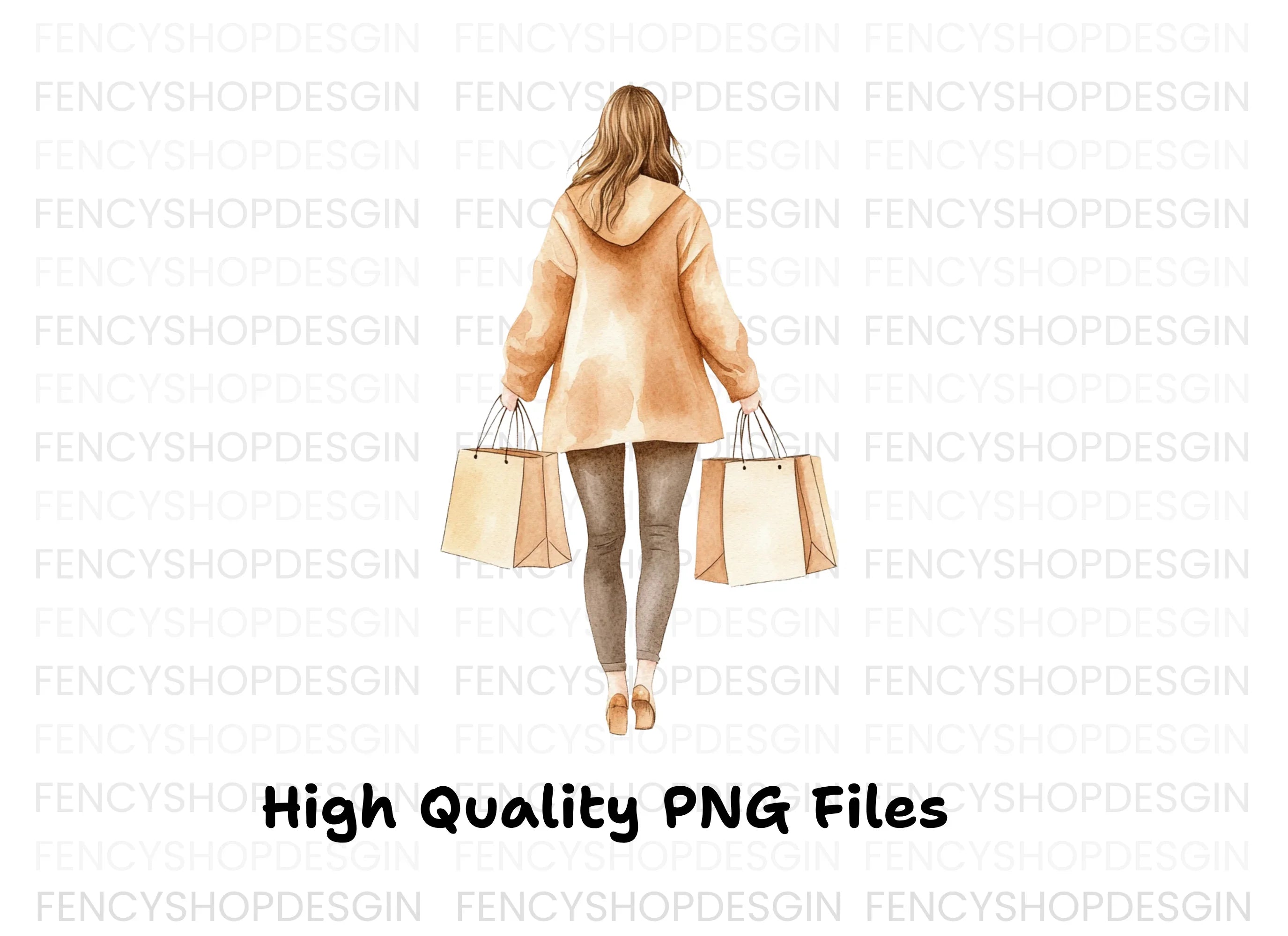 Women's Shopping Clipart Bundle