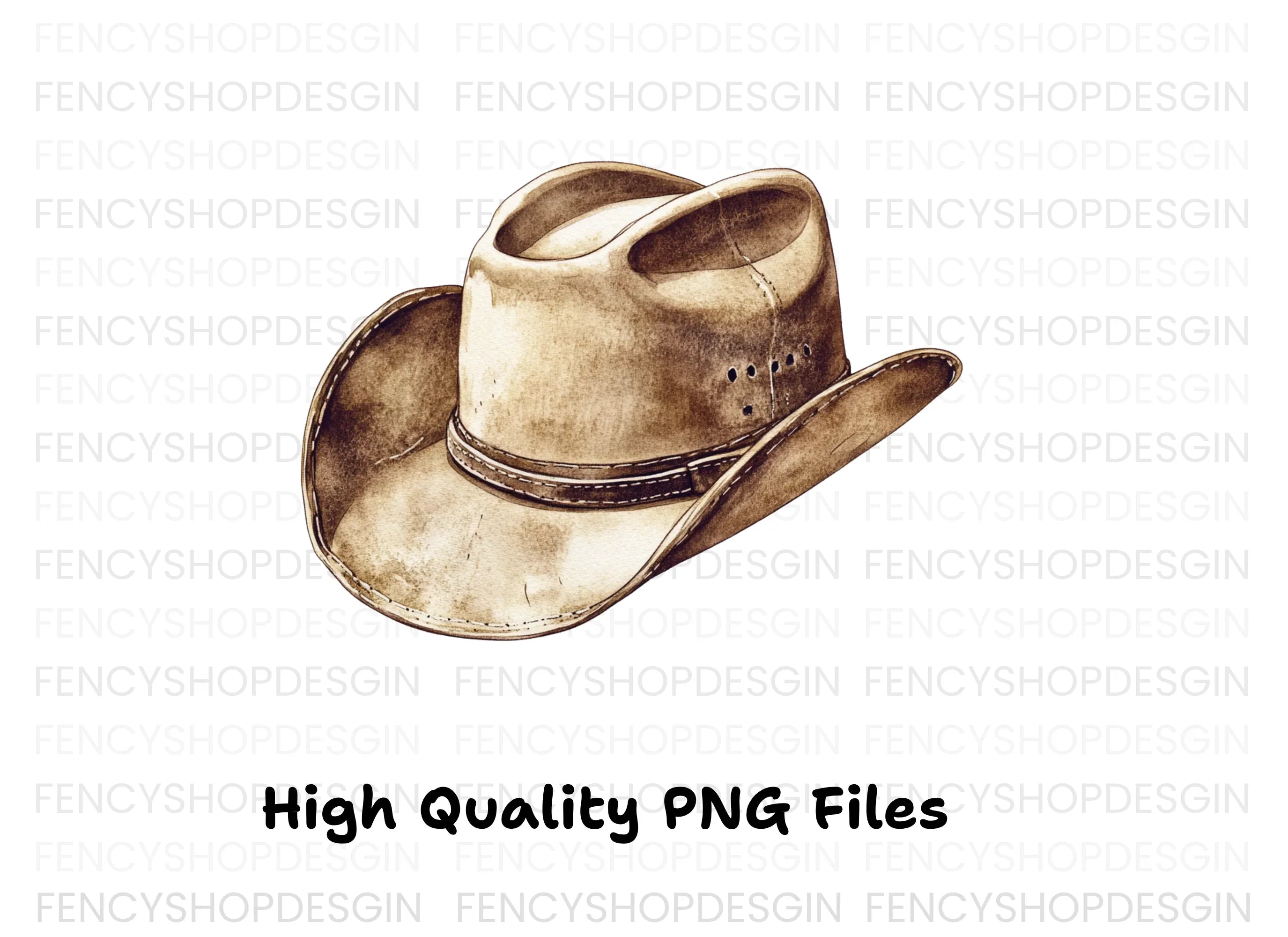 Rustic Cowboy Hats Clipart Bundle