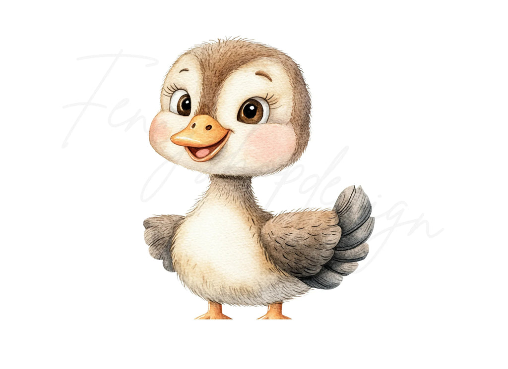 Cute Baby Duckling Clipart Bundle
