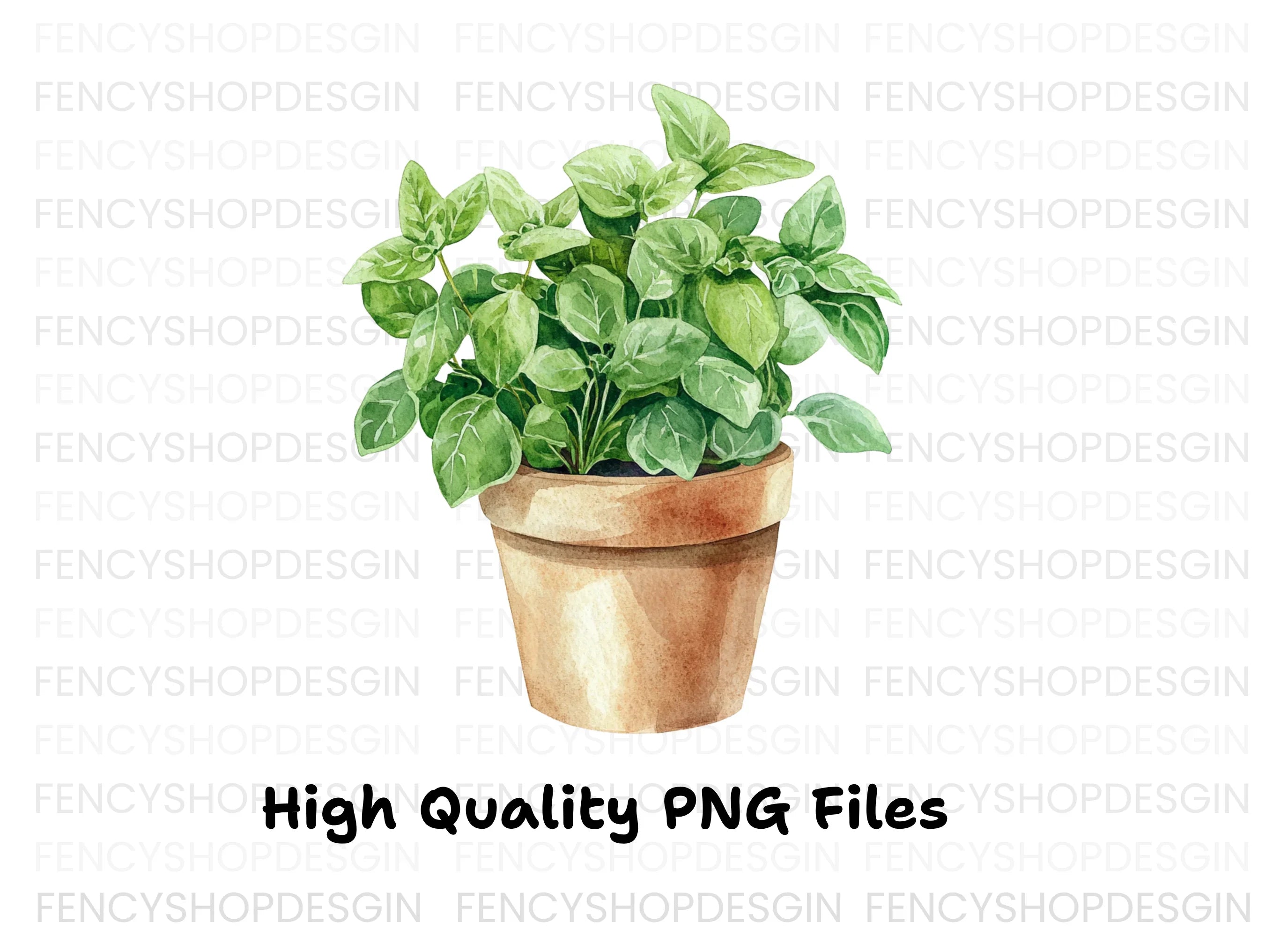 Herb Pots Clipart Bundle