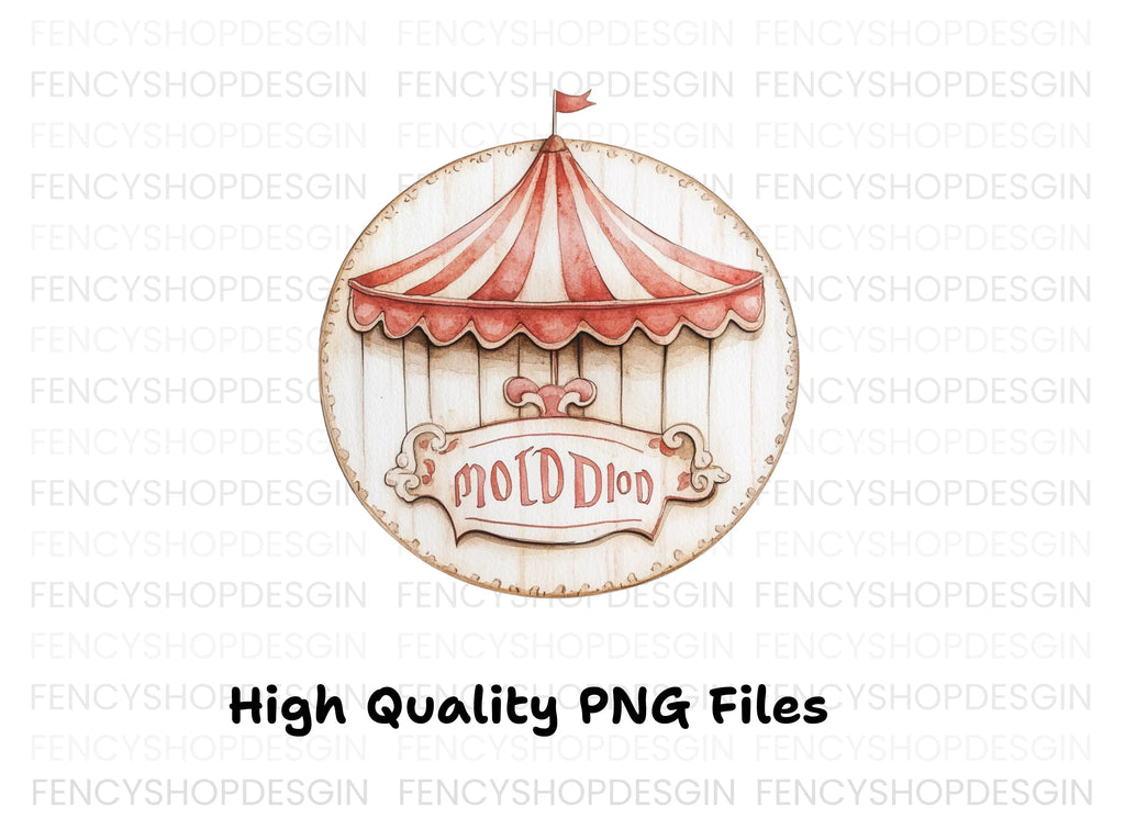 Vintage Circus Tent Clipart Bundle