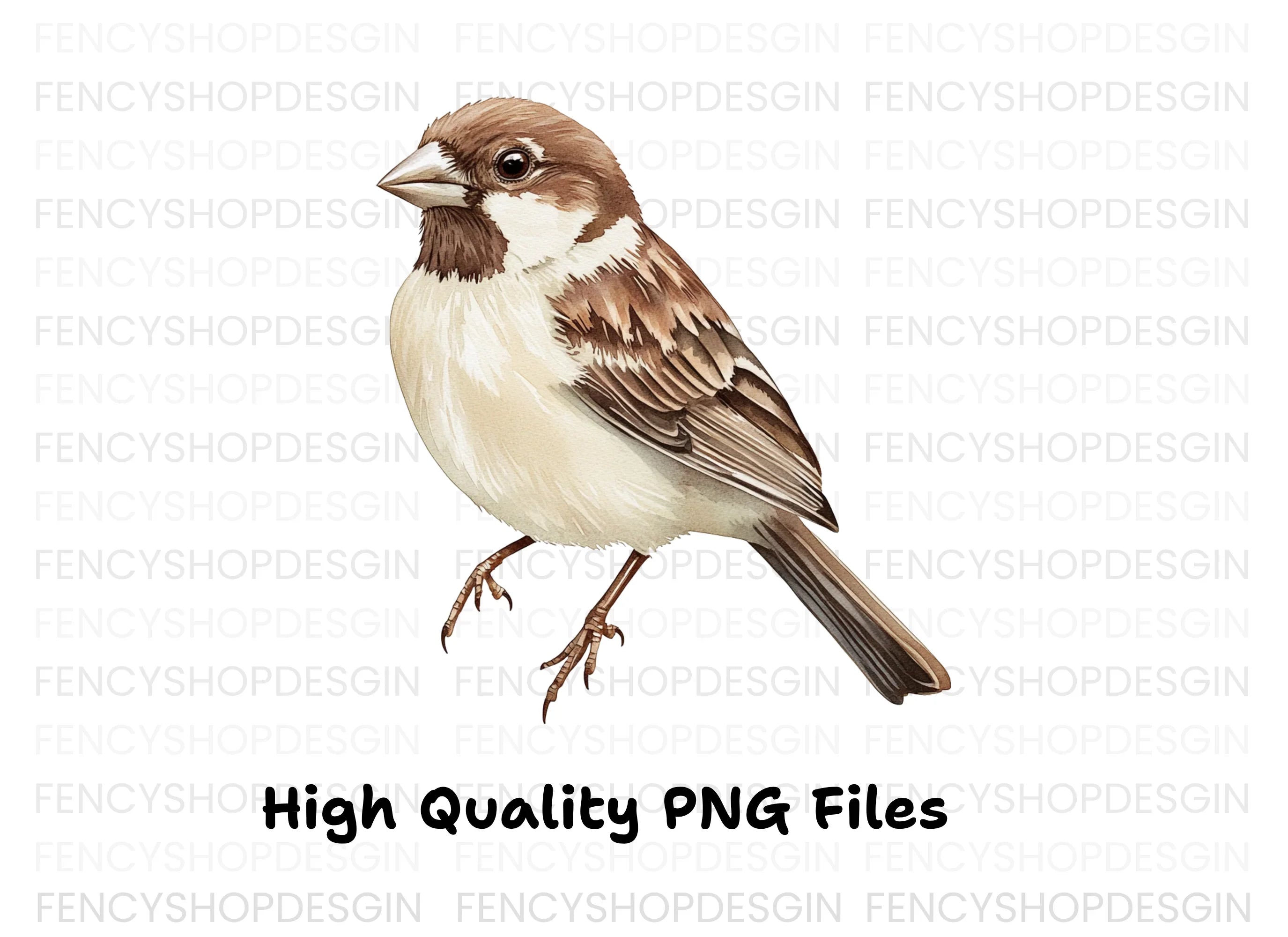 Sparrow Birds Clipart Bundle