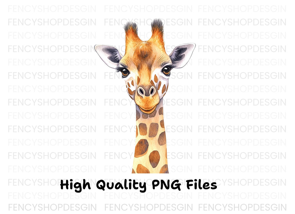 Cute Giraffe Head Clipart Bundle