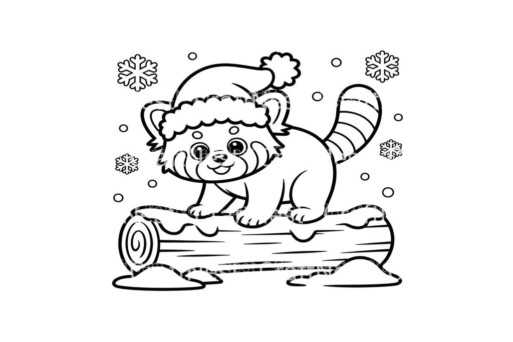 Red Pandas Winter Holiday Coloring Books